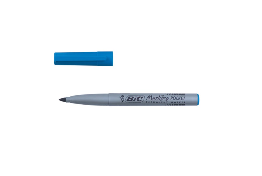 Marker permanent, Bic 1445, albastru, varf rotund 1 mm