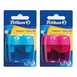 Ascutitoare plastic dubla cu container Pelikan 700429