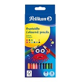 Creioane colorate 12 buc/set triunghiular mina 3 mm, Pelikan 700115