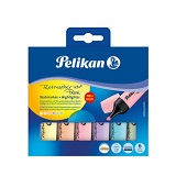 Textmarker evidentiator, Pelikan 490 pastel, 6 culori/set 817325