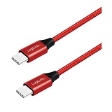 Cablu date LogiLink USB 2.0 Type-C (T) la USB Type-C (T), 0.3m rosu CU0155