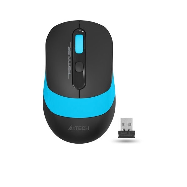 Mouse optic A4Tech gaming wireless, negru/albastru, FG10 Blue