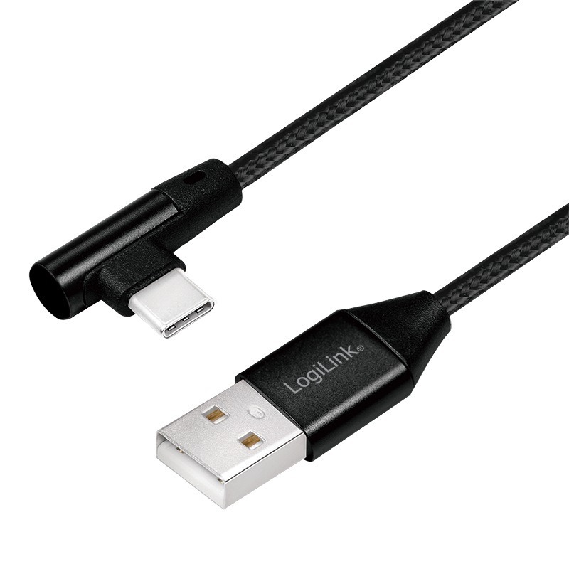 Cablu date Logilink USB 2.0 - Tip C premium 0.3m, CU0137 black