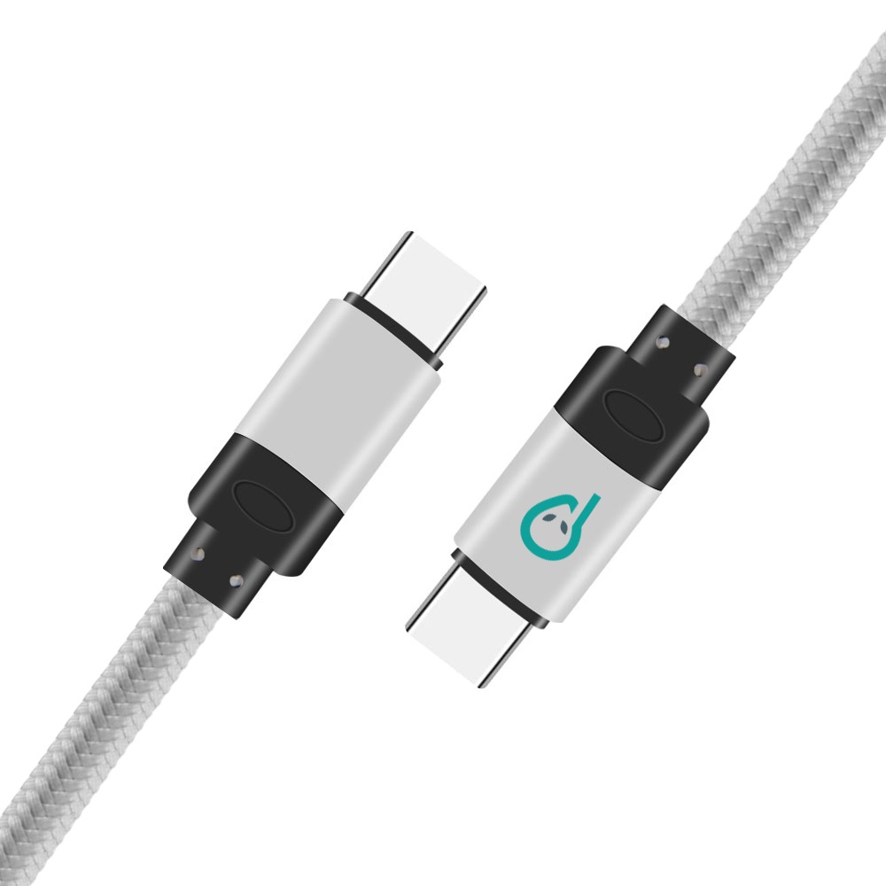 Cablu date Spacer, USB Type-C (T) la USB Type-C (T), 1.8m silver BRD-SL-1.8