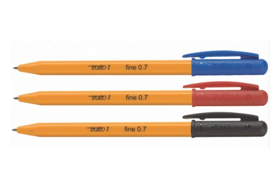 Pix Tratto 1, orange, albastru, 0.7 mm, unica folosinta