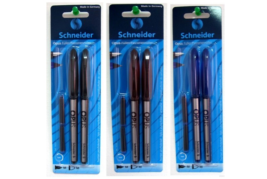 Set Schneider Opus , stilou + roller + 2 patroane cerneala, blister