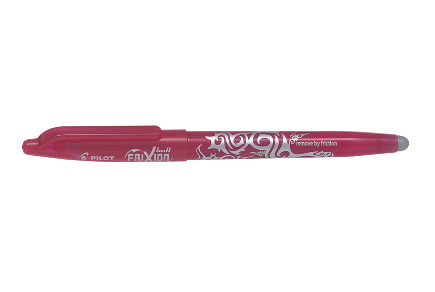 Pix gel cu guma Frixion, cu capac 0.7 mm, roz, Pilot