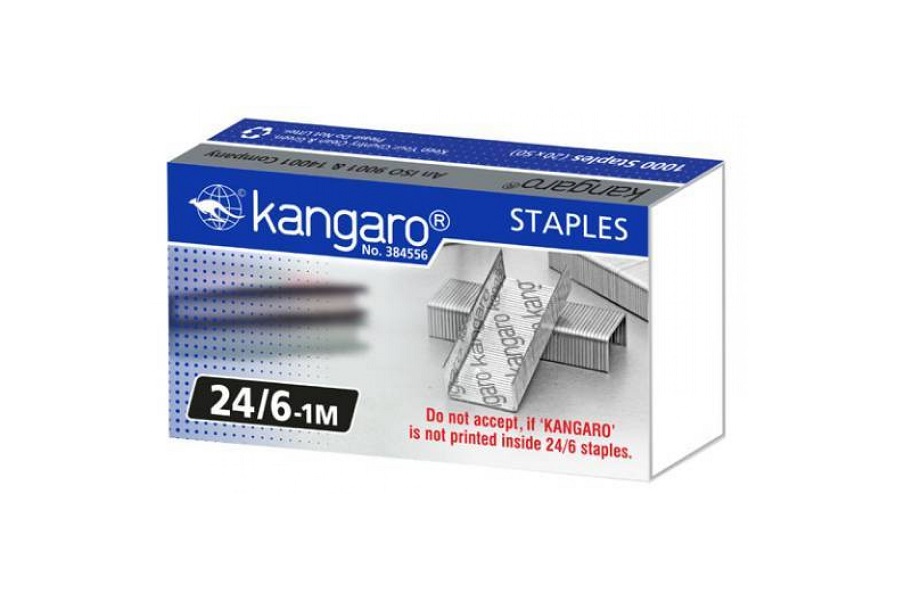 Capse metalice, nr. 24/6, 1000 buc/cut, Kangaro