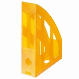 Suport vertical dosare, plastic, portocaliu transparent, Herlitz 10074151