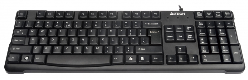 Tastatura A4Tech KR-750, USB, comfort round,Black