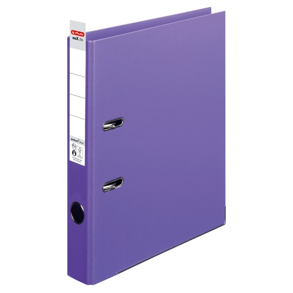 Biblioraft plastifiat A4, 5 cm,violet, Herlitz, PP interior /exterior