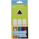 Creioane colorate mari 12 buc/set, Ecada 44112