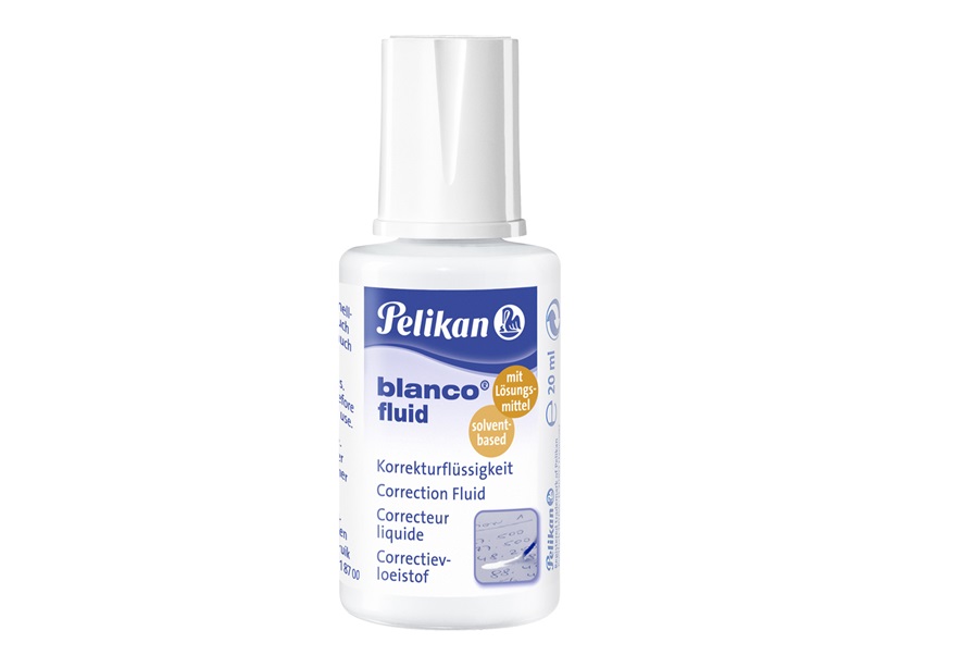 Fluid corector cu pensula Pelikan, 20 ml, baza solvent