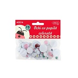 Set creativ craft ochi cu pupila colorata, Daco AD214