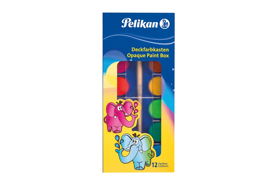 Acuarele Pelikan , baza de apa, 12 culori + pensula, 721324