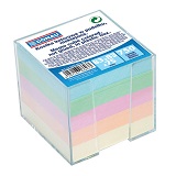 Cub hartie color pastel 750 file cu suport plastic 83x83x75mm Donau