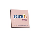 Notes adeziv 76x76 mm roz pastel, 100 file, Hopax Stick n