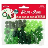 Set creativ craft pom pom verde degrade Daco AD053V