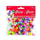 Set creativ craft pom pom mini multicolor Daco AD014