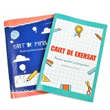 Caiet A5 De Exersat cu patrate mari, 60 gr/mp, 24 file