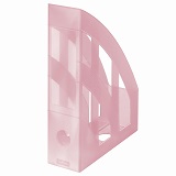 Suport vertical dosare, plastic, roz pastel translucid Herlitz 11413291