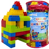 Cuburi din plastic constructii 65 piese Robentoys 16065