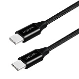 Cablu date LogiLink USB 2.0 Type-C (T) la USB Type-C (T), 1 m negru CU0154