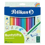 Creioane colorate Pelikan 24 cul/set sectiune triunghiulara 700122