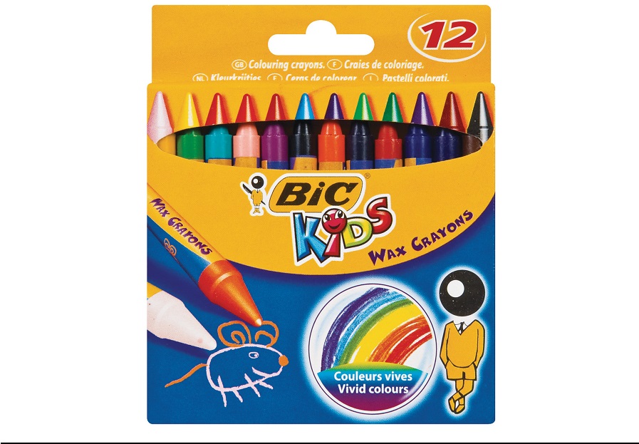 Creioane cerate 12 culori, Bic Kids Wax